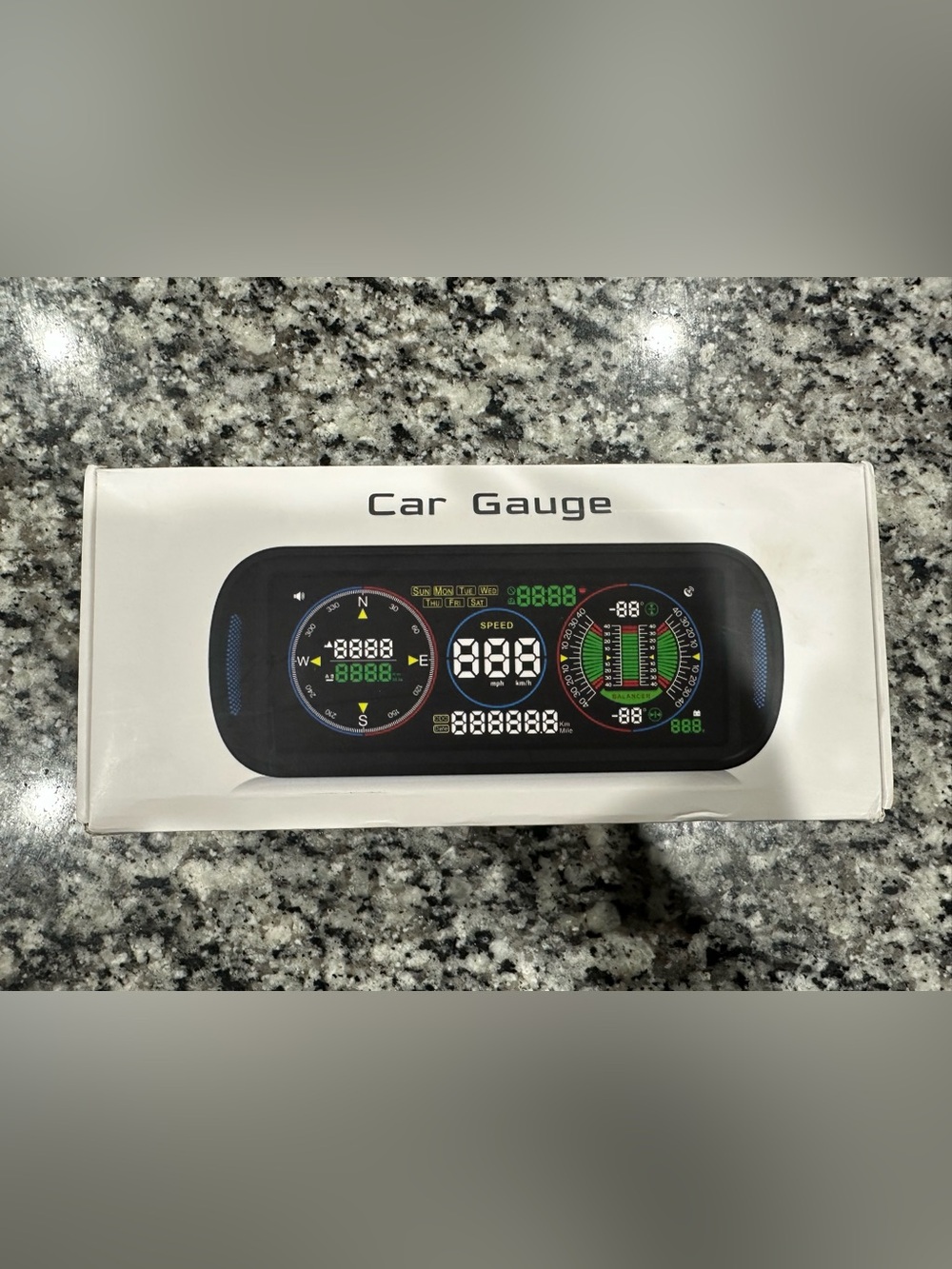 New In Box F6-Meter Car Gauge Digital HUD Speedometer Display - Black